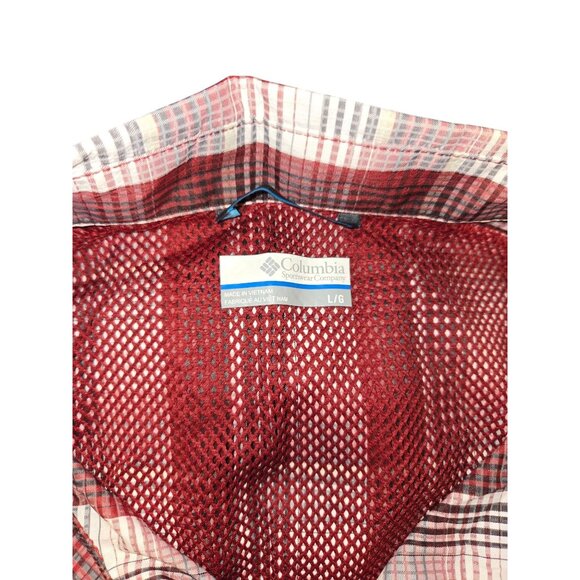 Columbia Mens L/G Plaid Short Sleeve Button Up Shirt Outdoor Fishing Hiking - Picture 3 of 7